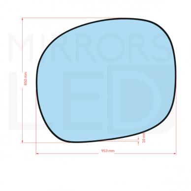 Nestandartinės formos veidrodis / 953×850 mm 1 Nestandartinės formos veidrodis / 953×850 mm 1