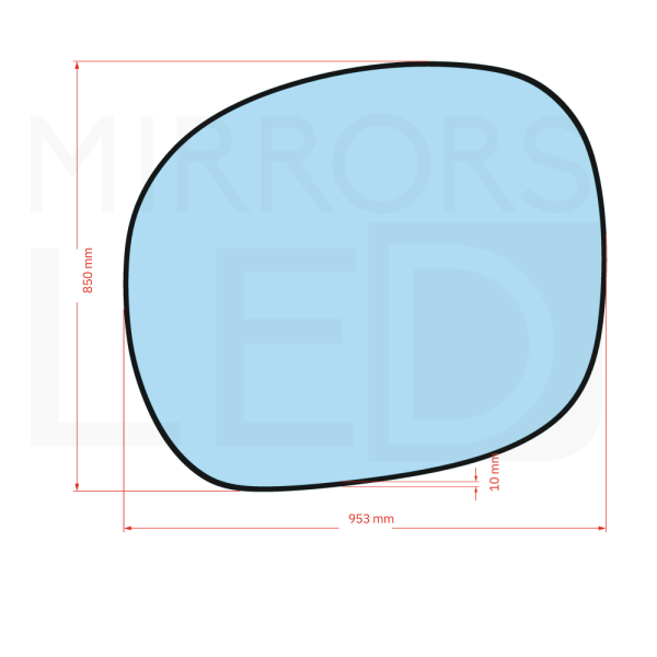 Nestandartinės formos veidrodis / 953×850 mm 1 Nestandartinės formos veidrodis / 953×850 mm 1