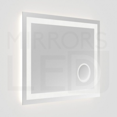Stačiakampis veidrodis 800×1000 mm / Priekinis apšvietimas su did. veidrodėliu 4