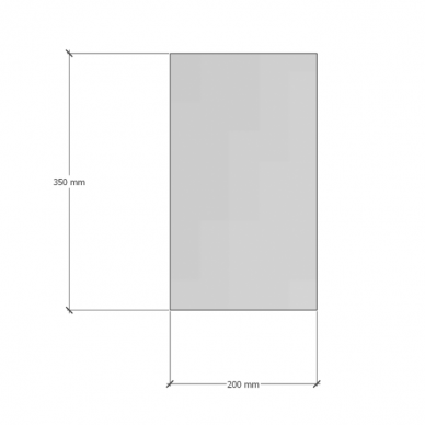 STAČIAKAMPIS VEIDRODIS SU POLIRUOTA BRIAUNA 350 X 200 MM. 2 STAČIAKAMPIS VEIDRODIS SU POLIRUOTA BRIAUNA 350 X 200 MM. 2